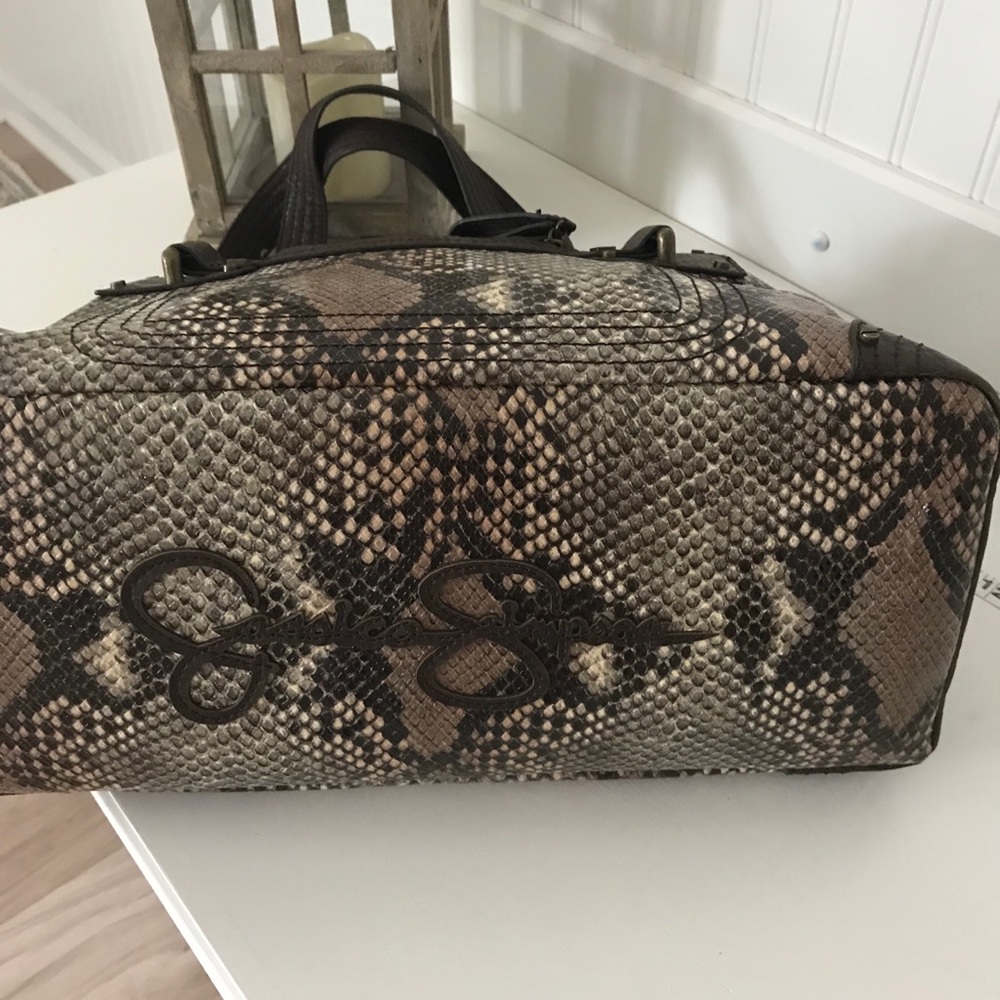 Jessica Simpson Python Satchel With Accessories - image 8